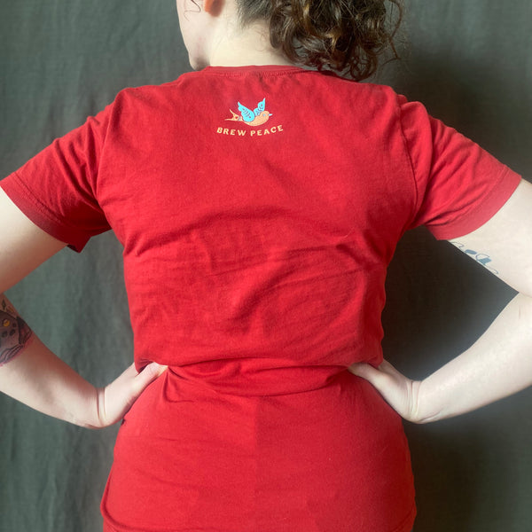 Canvas Red Flying Bird T-shirt