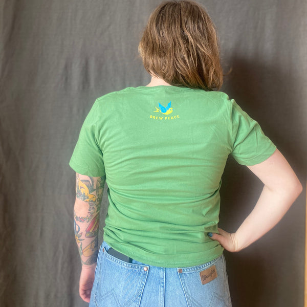 Leaf Green Flying Bird T-shirt