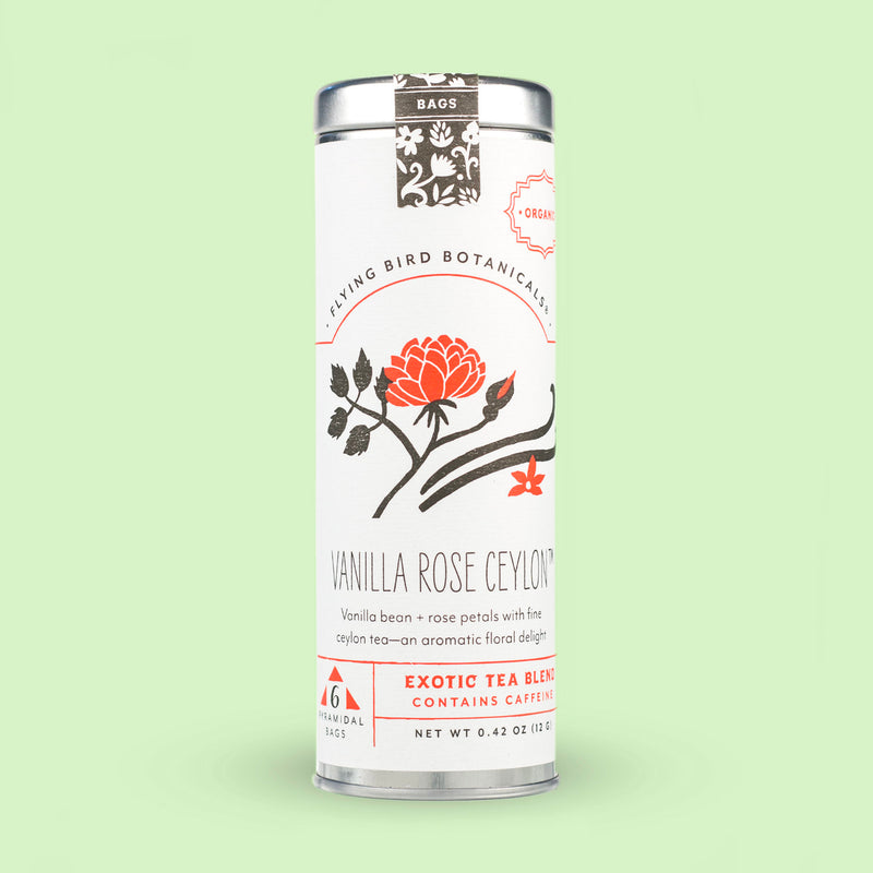 Vanilla Rose Ceylon Tea Bags – Flying Bird Botanicals