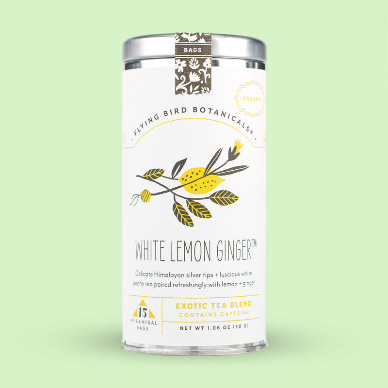 White Lemon Ginger Tea Bags