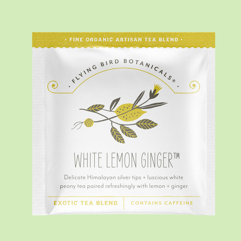 White Lemon Ginger Tea Bags